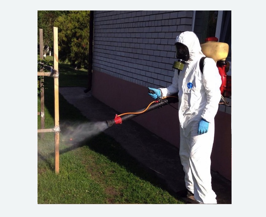 травля клещей на участке в Хорошевском районе Москвы